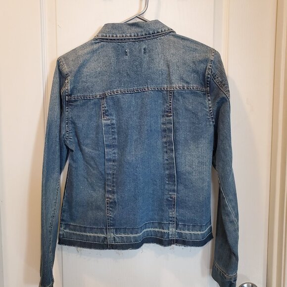Democracy "Artisan Crafted" Blue Denim Jean Jacket - Size Small - Picture 3 of 10